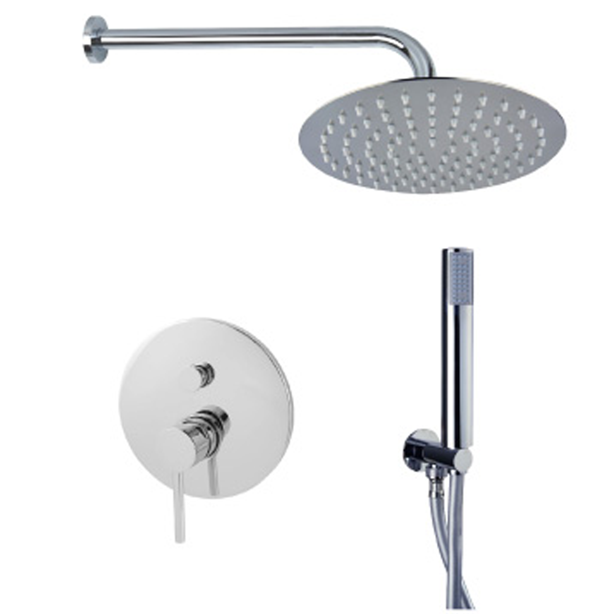 Porta&Bini Set doccia con monocomando incasso doccia con deviatore,  soffione tondo e doccetta - Centro Edile srl